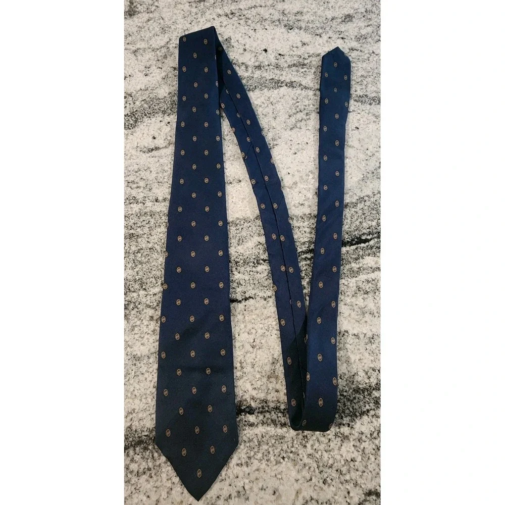 CHRISTIAN DIOR TIE BUNDLE OF 2 SILK USA MONSIEUR YELLOW BLUE PATTERNS DESIGNER